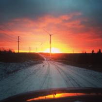 sunset dal road